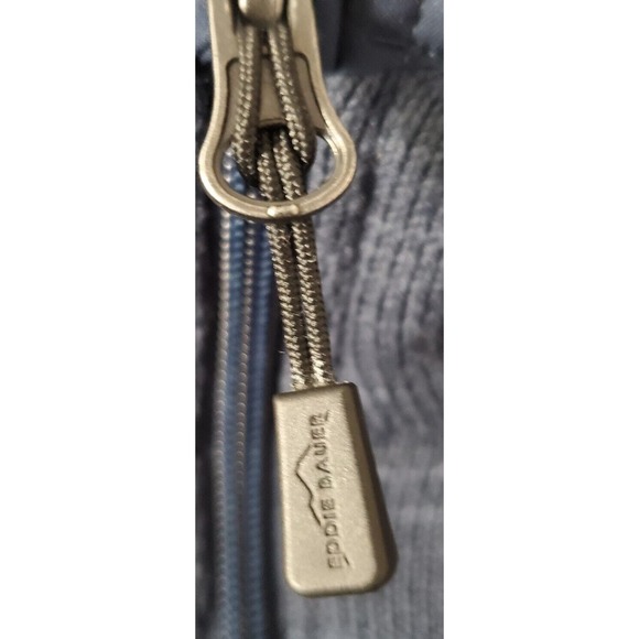 Eddie Bauer Men's Size L INDIO Embroidered Navy Blue 1/4 Quarter-Zip Pullover - Picture 4 of 12